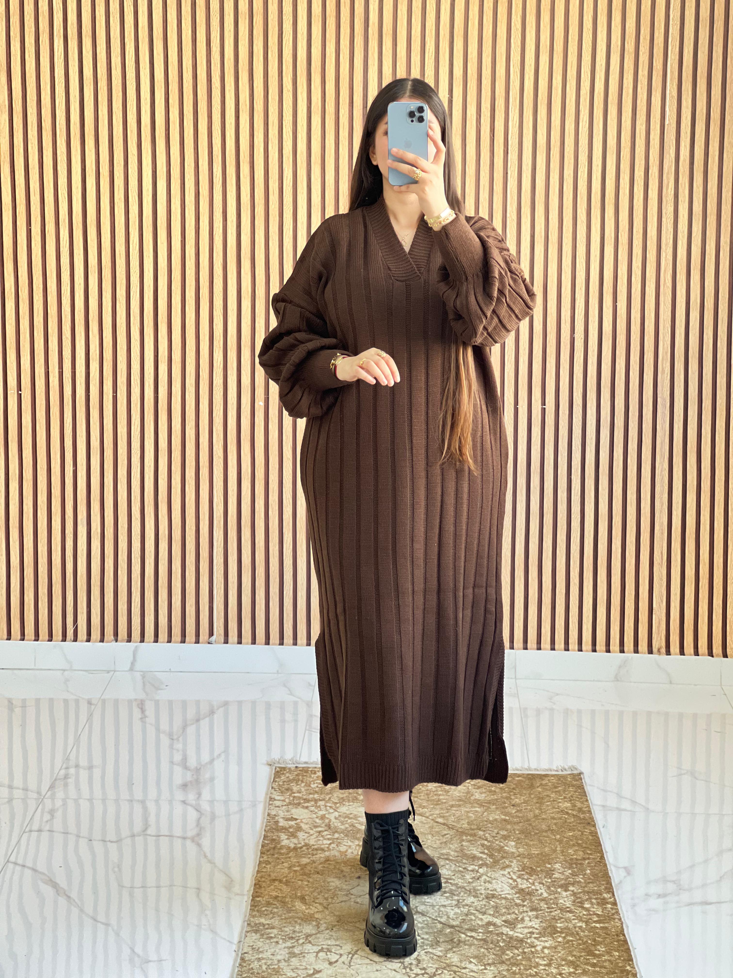 فستان طويل دافئ و جداب