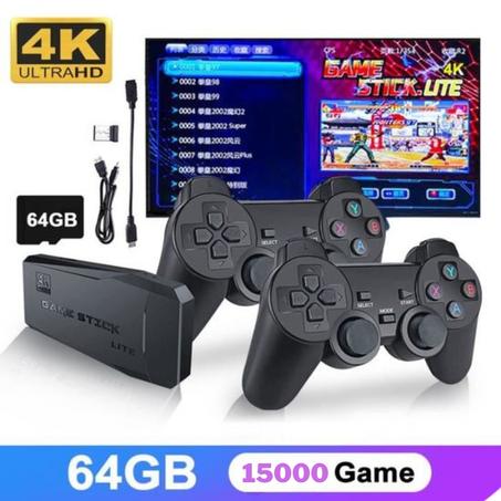 🎮 **Game Stick 4K Lite – جهاز ألعاب تلفزيوني لاسلكي بأكثر من 15,000 لعبة، HDMI 4K & 1080P