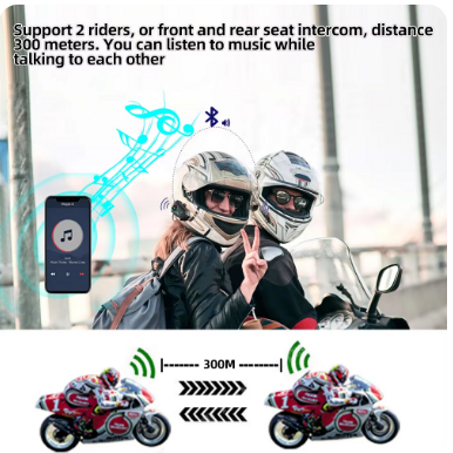 Y20 خوذة دراجة نارية سماعة بلوتوث ، سماعة رأس مضادة للماء مع ضوء RGB ، تقليل الضوضاء اللاسلكية ، مكالمة يدوية ، BT5.3