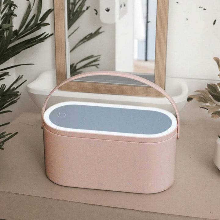 Miroir LED avec boîte de rangement