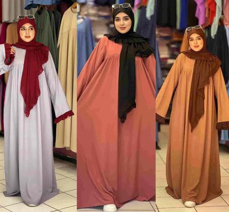 موديل اونصومبل حياء يتكون من قطعتين العباءة و فولار كشكشة