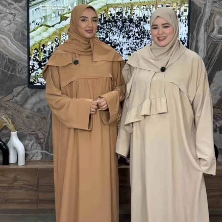 عباية مناسبة للمسجد والعمرة مع الشال محتشمة، أنيقة