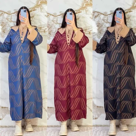 جلابة قطعة واحدة بشكل قطعثين فكرة مختلفة بثوب اكثر من رائع دافئ