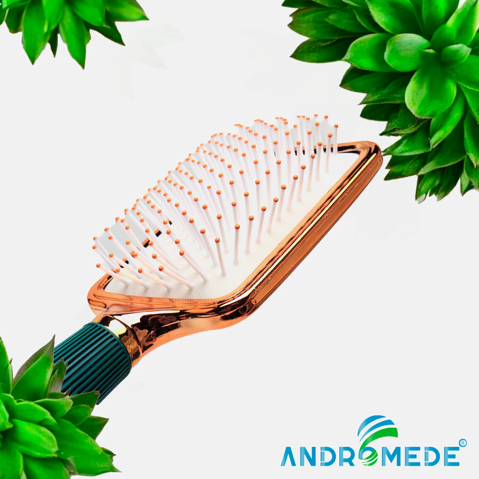 Brosse à cheveux rectangulaire composé de poils en nylon .