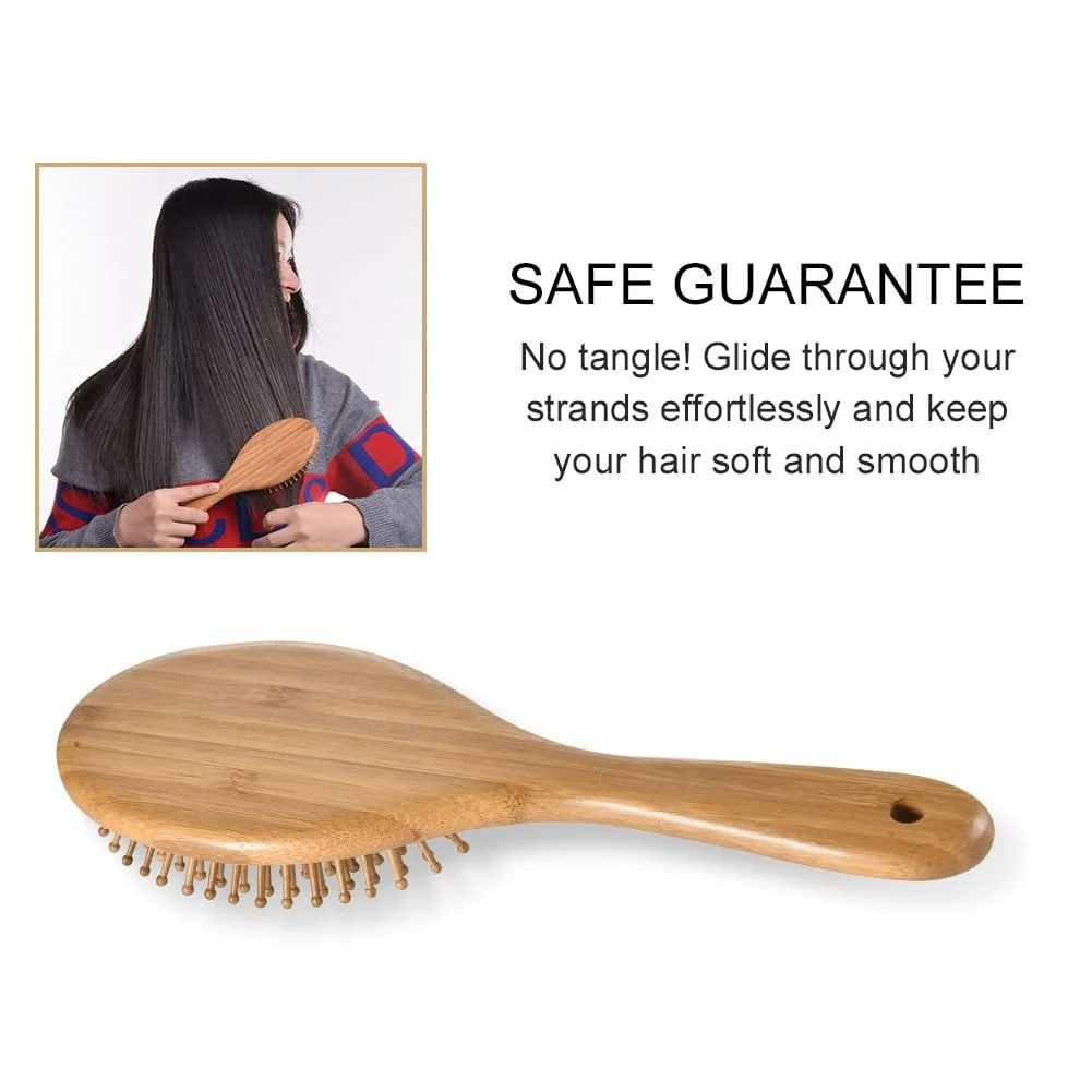 Brosses à cheveux en bambou naturel