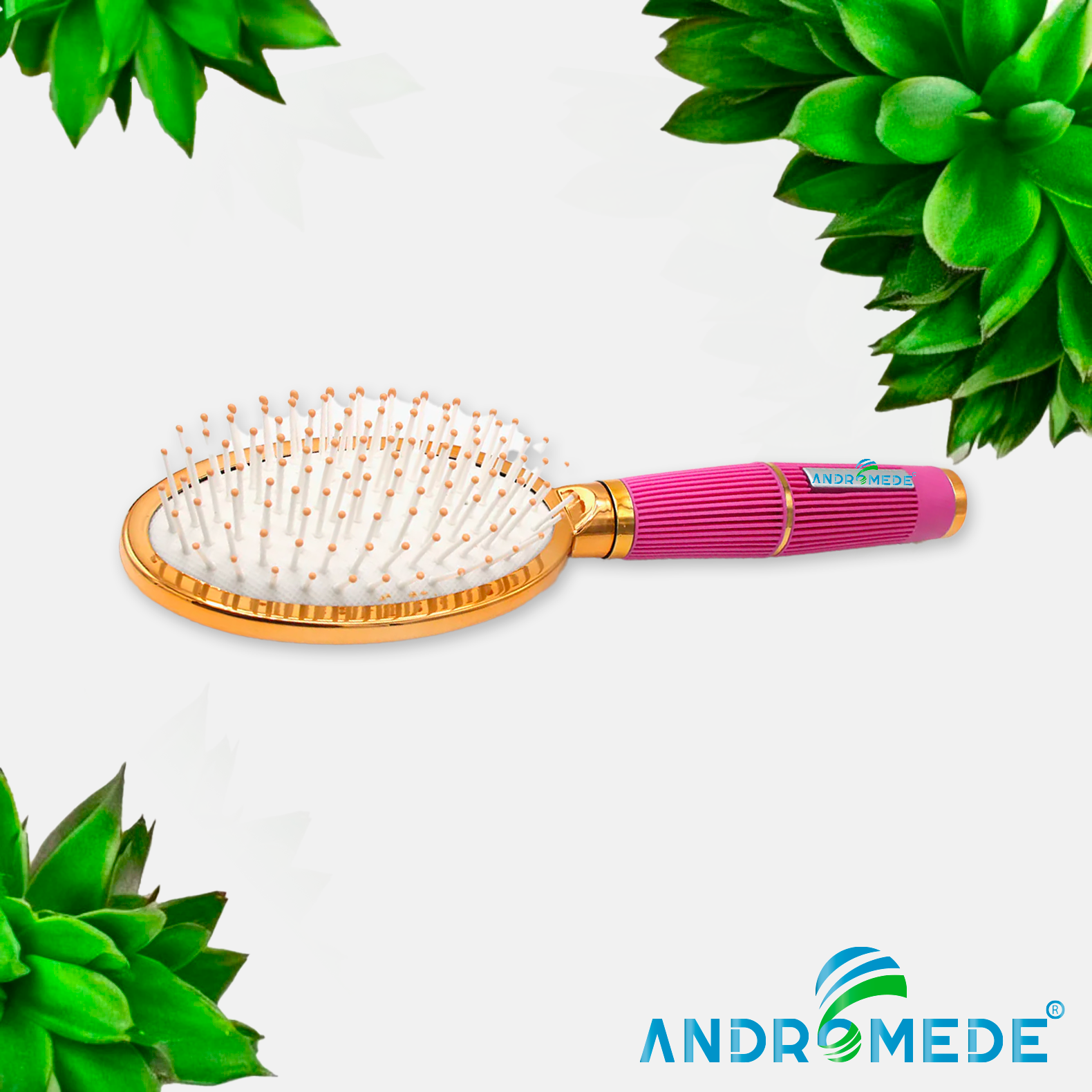 Brosse à cheveux ovale composé de poils en nylon .