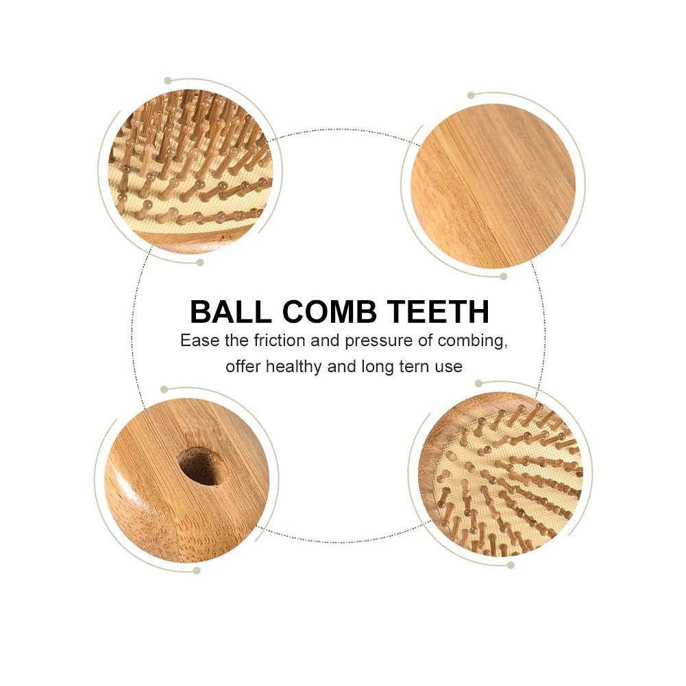 Brosses à cheveux en bambou naturel