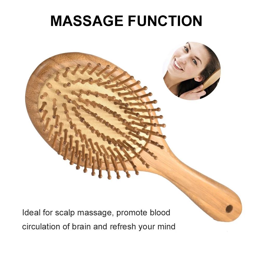 Brosses à cheveux en bambou naturel