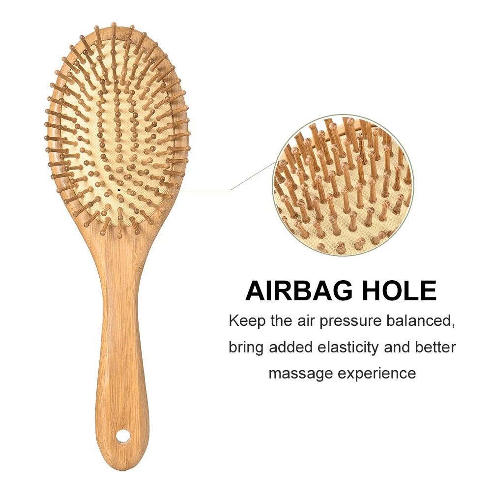 Brosses à cheveux en bambou naturel