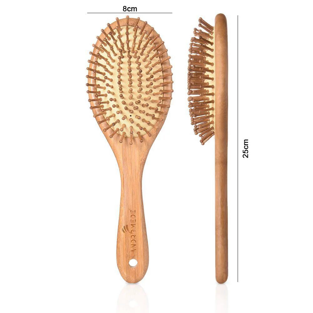 Brosses à cheveux en bambou naturel