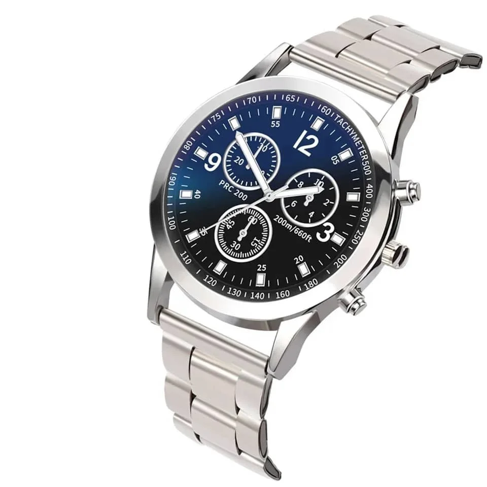 Montre ronde Blu-ray pour homme