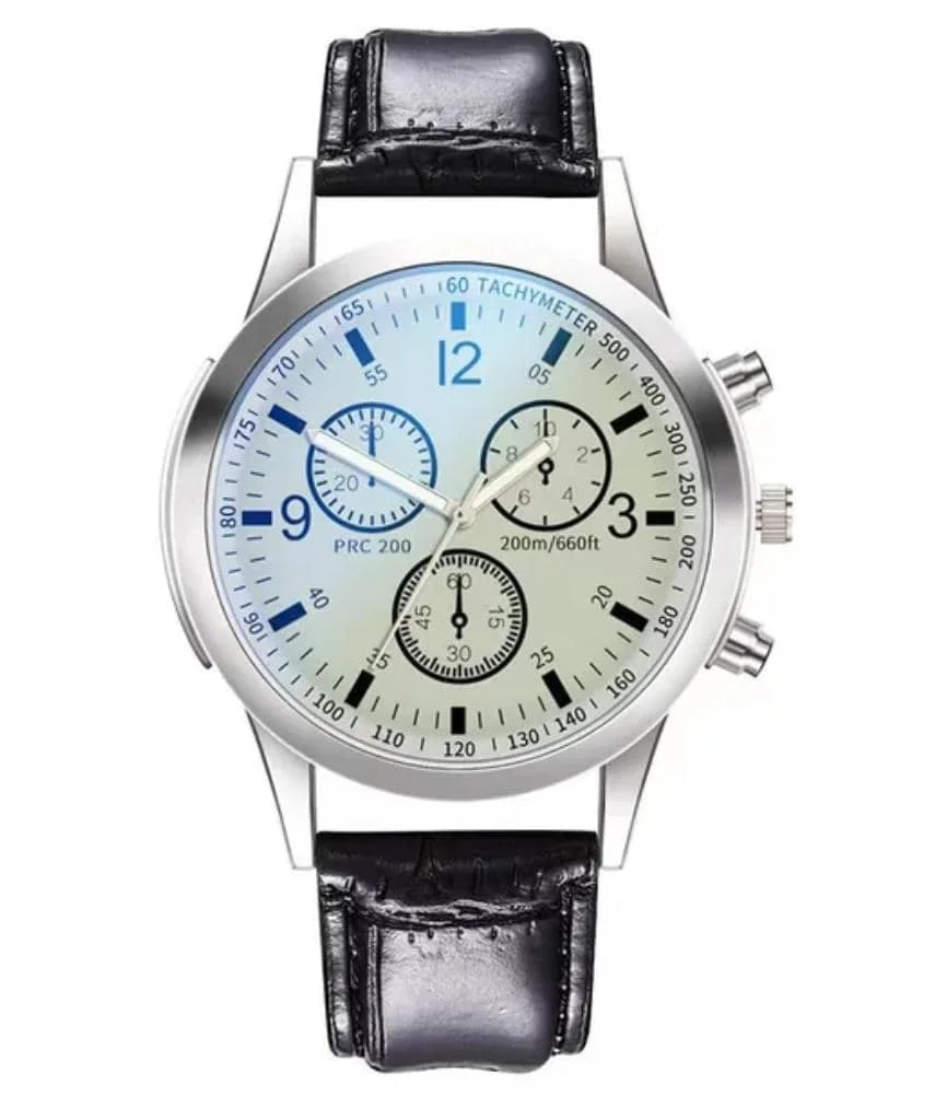 Montre ronde Blu-ray pour homme