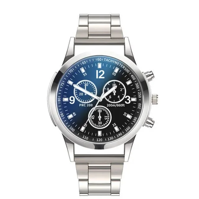 Montre ronde Blu-ray pour homme