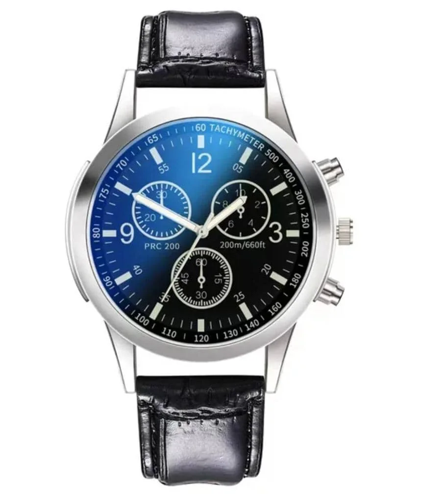 Montre ronde Blu-ray pour homme