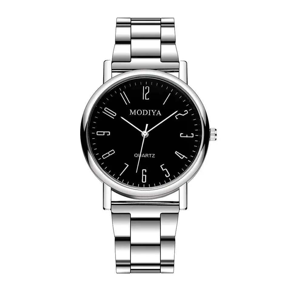 Montre à quartz décontractée en acier inoxydable pour homme