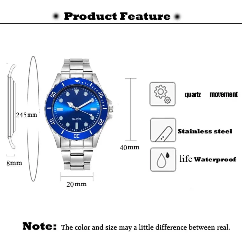 Montre analogique à quartz pour hommes d