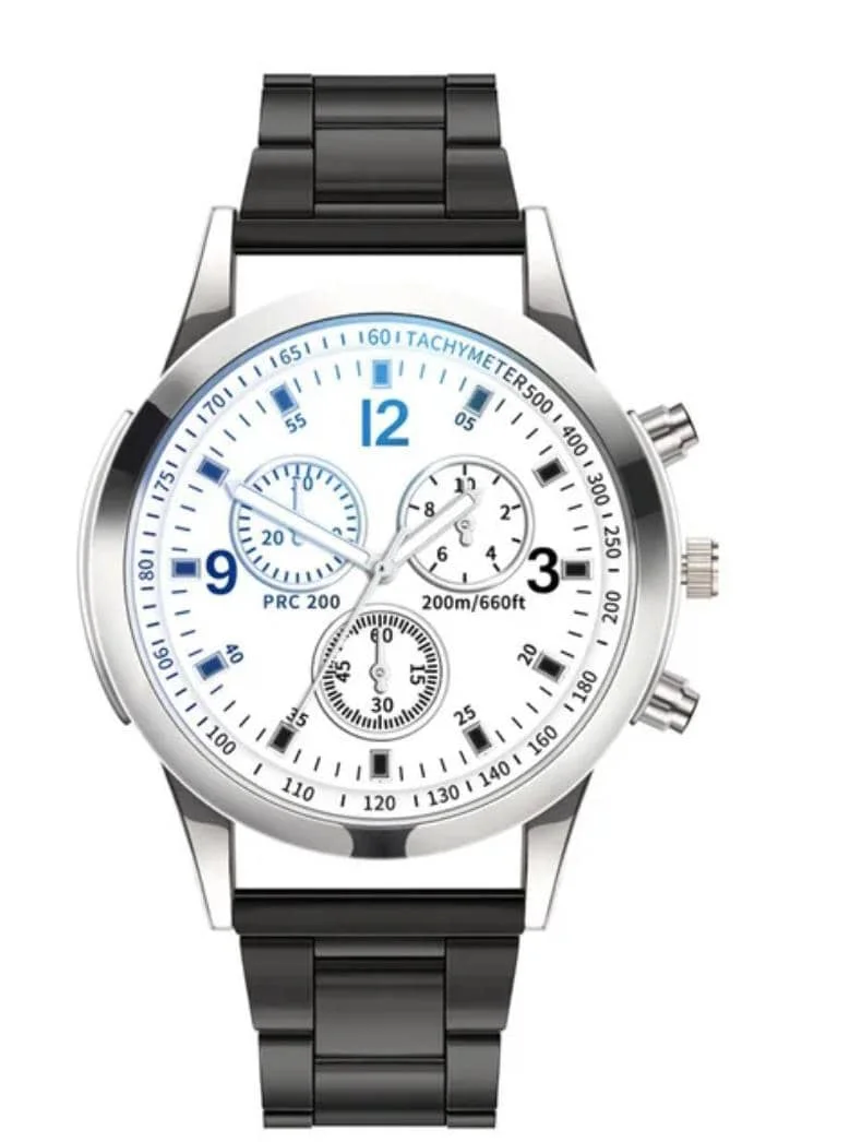Montre ronde Blu-ray pour homme