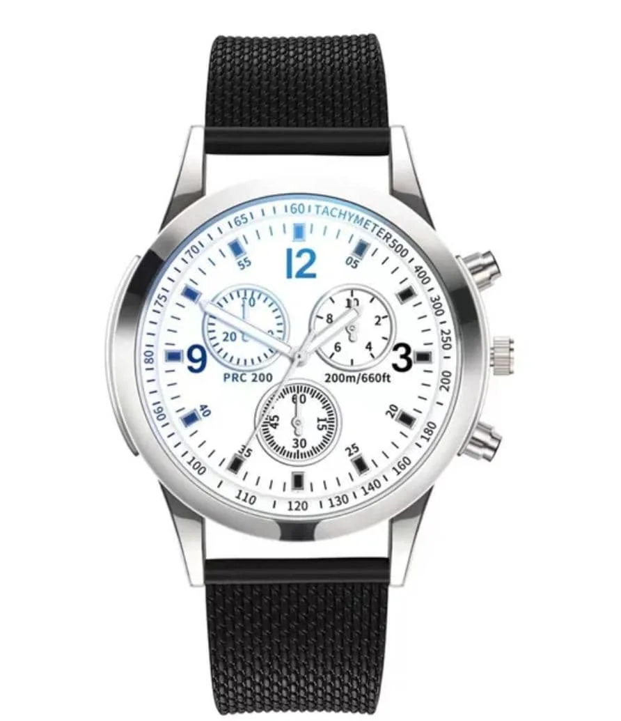 Montre ronde Blu-ray pour homme