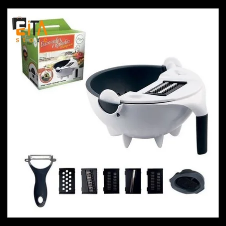 مغسلة و قطاعة خضر 9 في 1