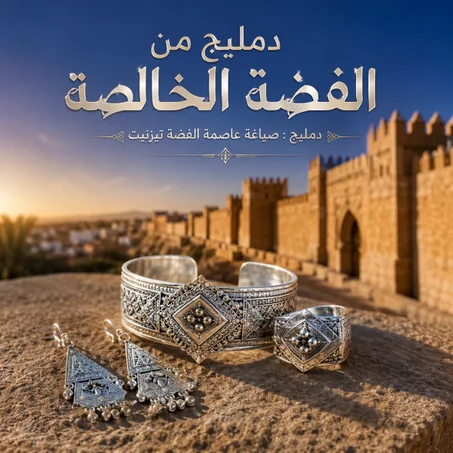 دمليج من الفضة الخالصة | صياغة تيزنيت الأصلية