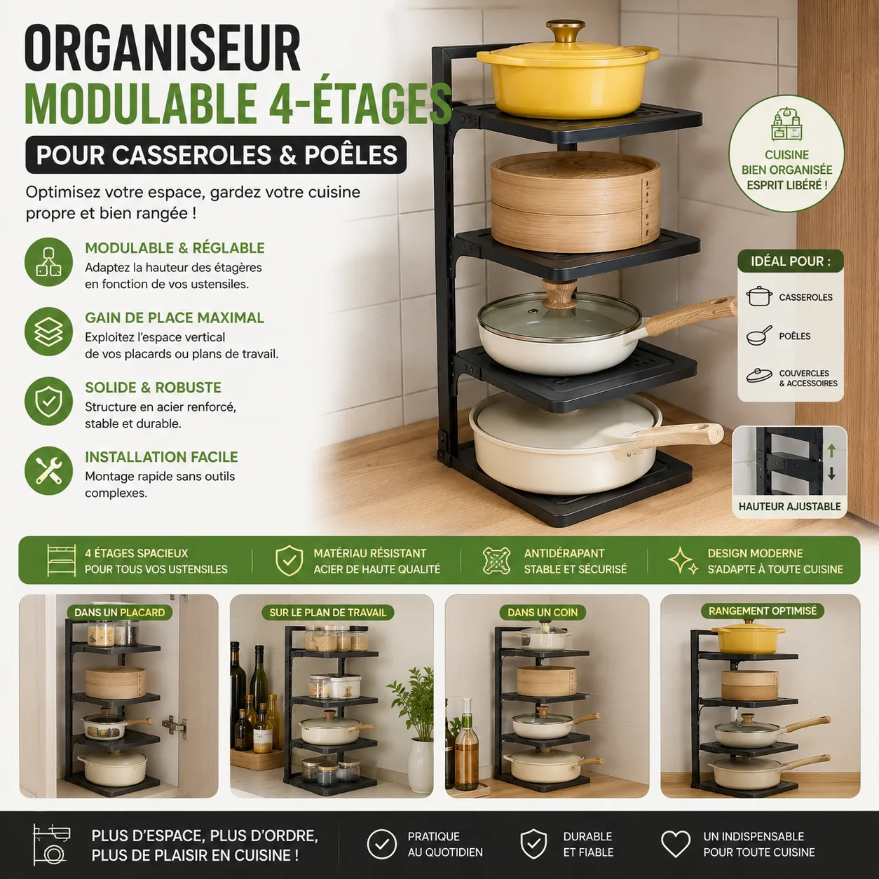 Organiseur Modulable 4 Étages