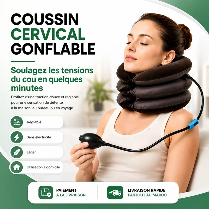 Coussin Cervical Gonflable
