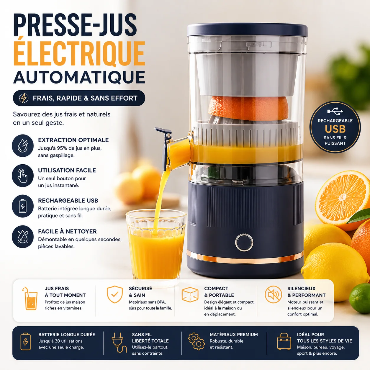 Presse Jus Électrique Automatique
