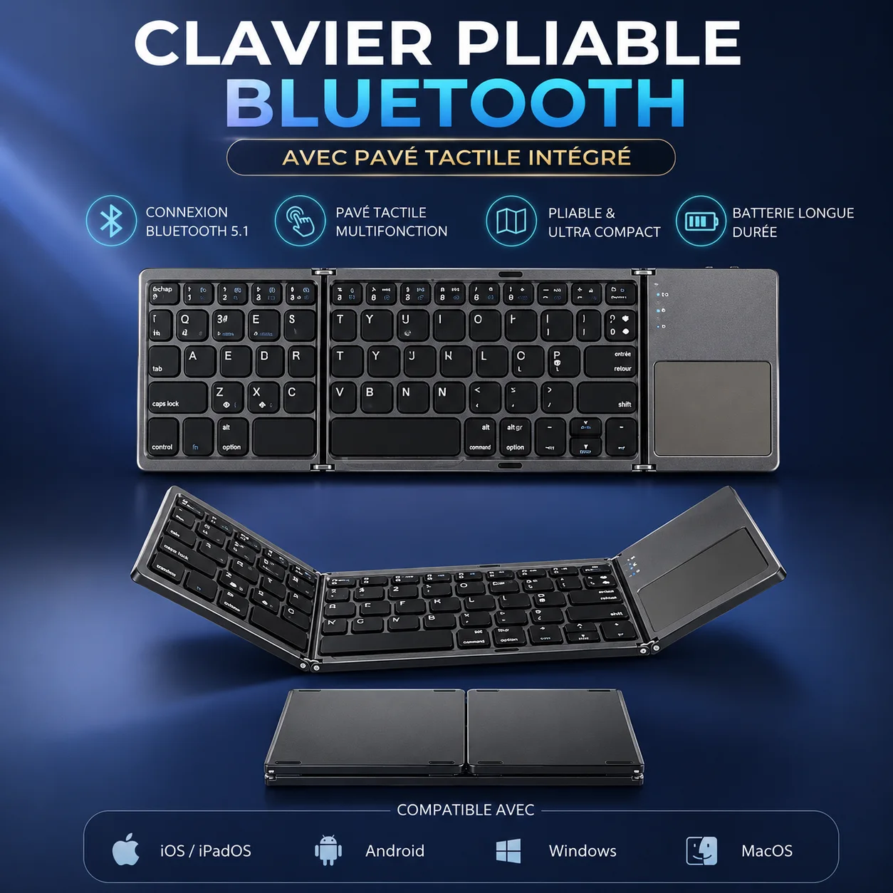 Clavier Pliable Bluetooth