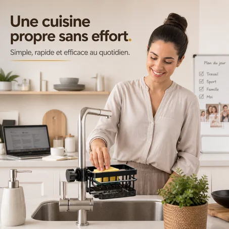Organisateur d’évier de cuisine avec bac d’égouttag
