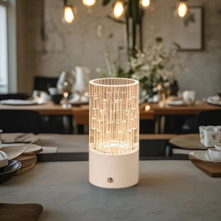 Lampe Cristal Sans Fil au Design Vase