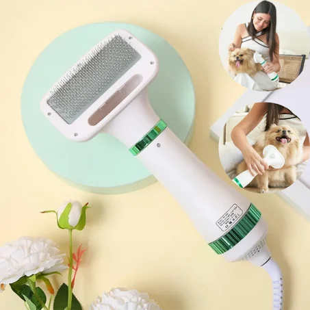 SÉCHOIR ET BROSSE 2-EN-1 POUR ANIMAUX