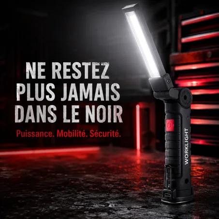 Lampe LED rechargeable 360° – Éclairez partout, à tout moment