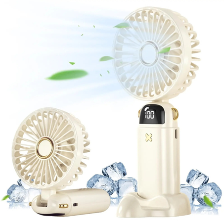 Mini Ventilateur Écran LED Rechargeable