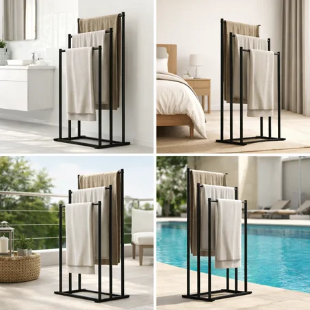 Porte-Serviettes Métal 3 Niveaux