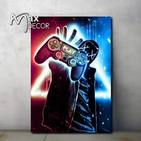 لوحة مطبوعة playstation 4 البلايستيشن 4 والحاسوب v2