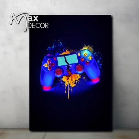 لوحة مطبوعة playstation 4 البلايستيشن 4 والحاسوب v7