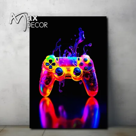 لوحة مطبوعة playstation 4 البلايستيشن 4 والحاسوب v9