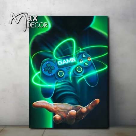 لوحة مطبوعة playstation 4 البلايستيشن 4 والحاسوب v4