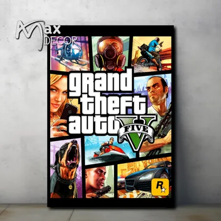 لوحة مطبوعة GTA5 البلايستيشن والحاسوب v2