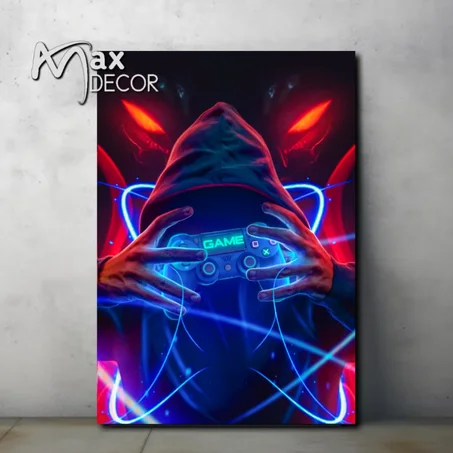 لوحة مطبوعة playstation 4 البلايستيشن 4 والحاسوب v1