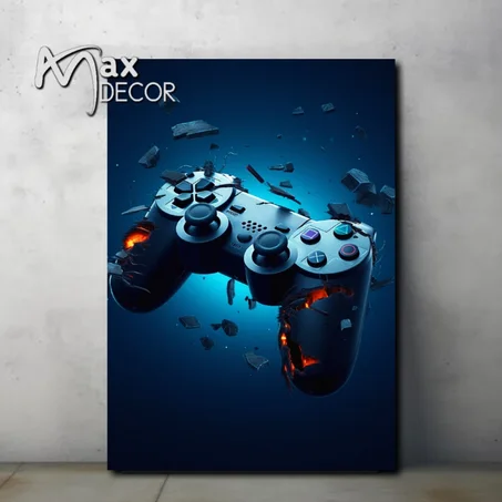 لوحة مطبوعة playstation 4 البلايستيشن 4 والحاسوب v6