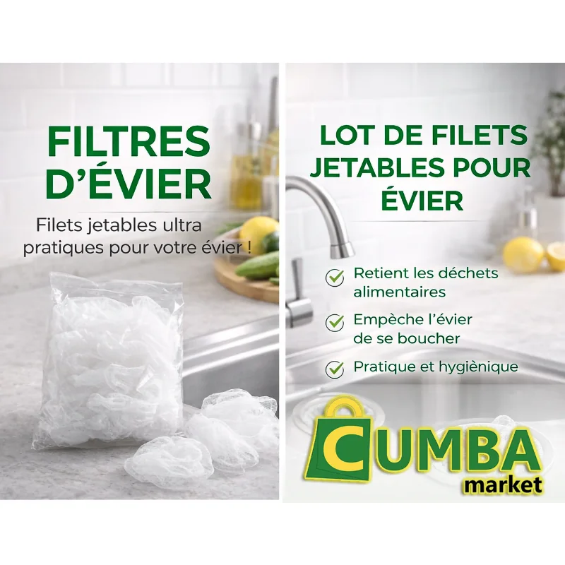 Filet d'évier jetable, sac en maille fine pour support de filtre d'évier cuisine