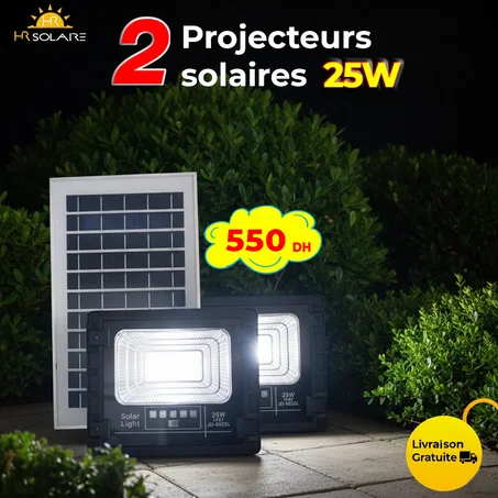 Promotion 2 projecteur solaire 25W JD 8825L