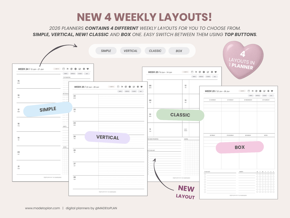 2026 Planner COFFEE Tabs