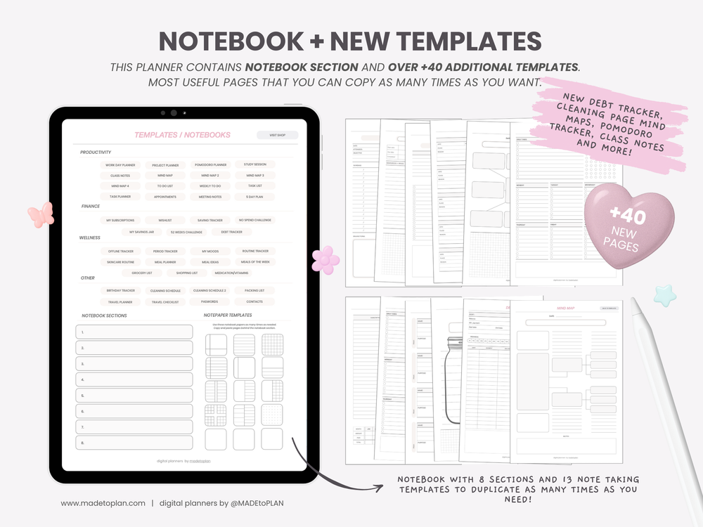 2026 Planner MINIMAL Tabs
