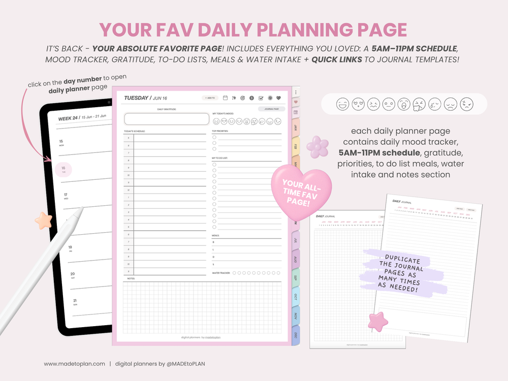 2026 Planner PASTEL Tabs