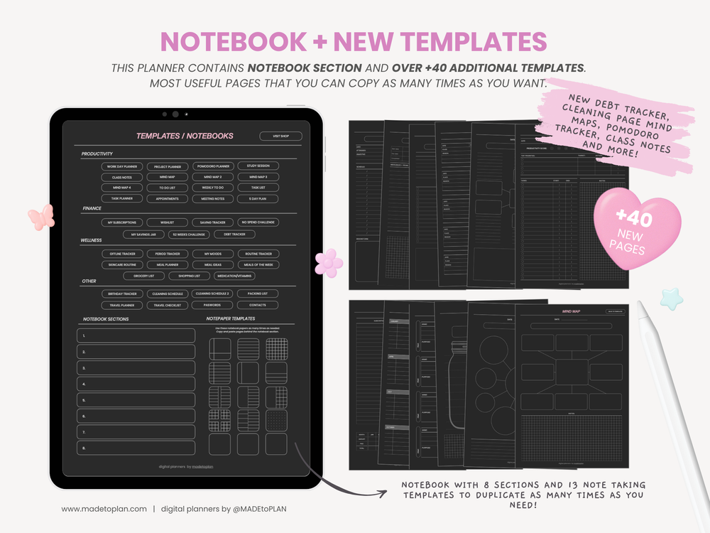 2026 Planner DARK MODE