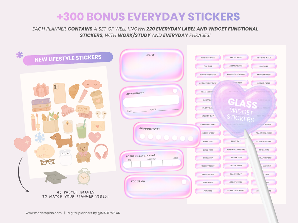 2026 Planner BUBBLE Tabs