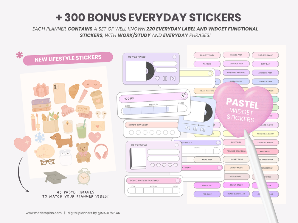 2026 Planner MINIMAL Tabs