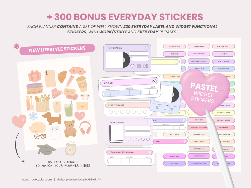 2026 Planner BUBBLEGUM Tabs